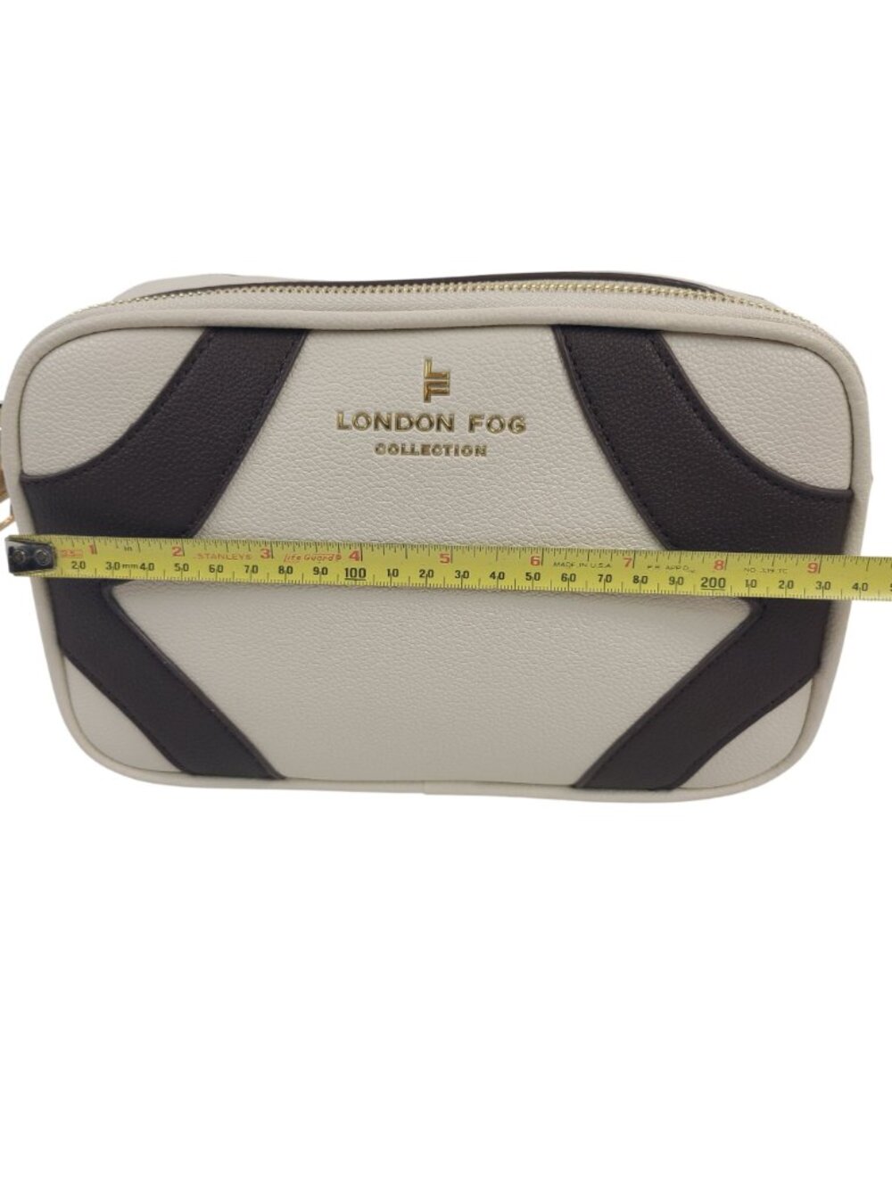 NEW London Fog Buttercream Judy Bowler Camera Crossbody Bag With Gold Accents - Picture 8 of 10
